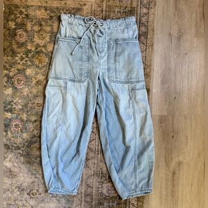 SOLD - WE THE FREE Silverton Pull On Barrel Jeans